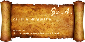 Zsuffa Angyalka névjegykártya